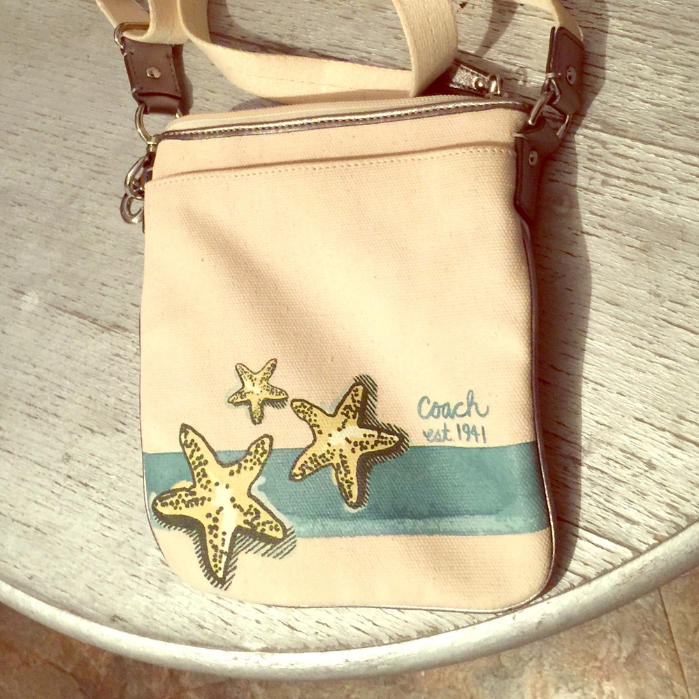 Coach canvas crossbody bag